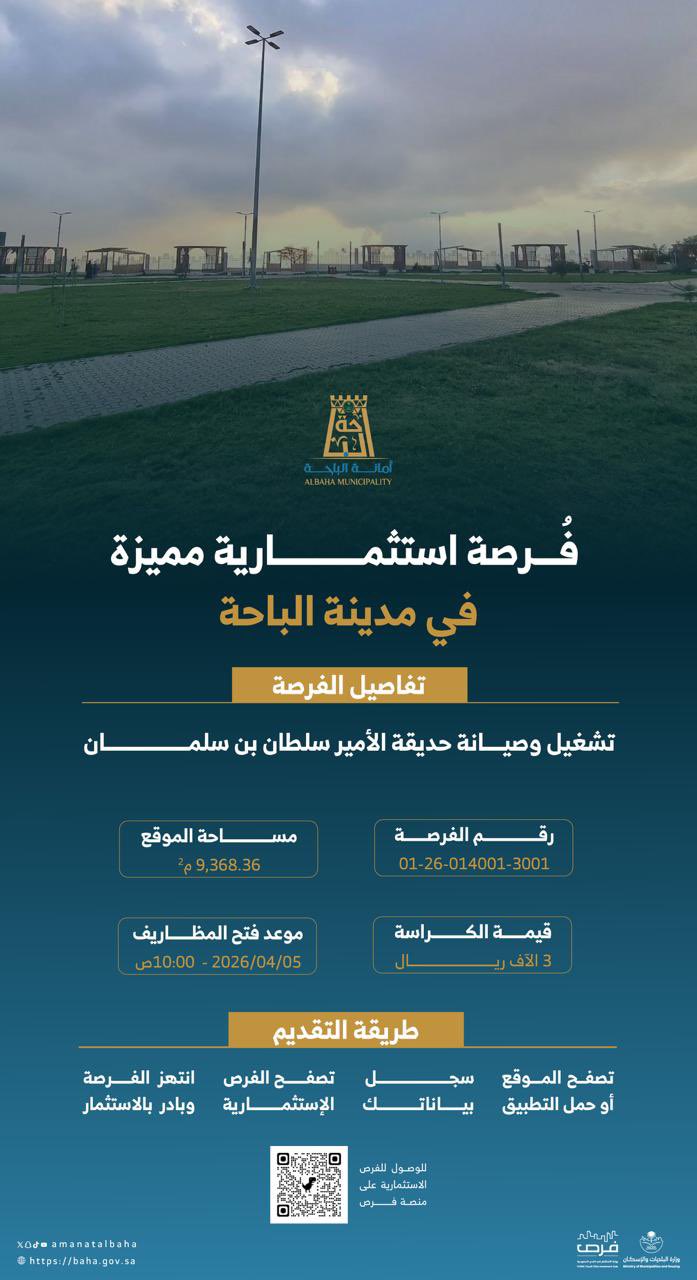 Investment Opportunity | Operation & Maintenance of Prince Sultan bin Salman Park